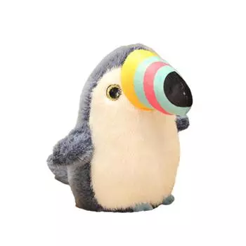 Милая плюшевая игрушка в виде птицы, мультяшная мягкая игрушка, пушистая кукла, декоративная подушка для Type 1 серый