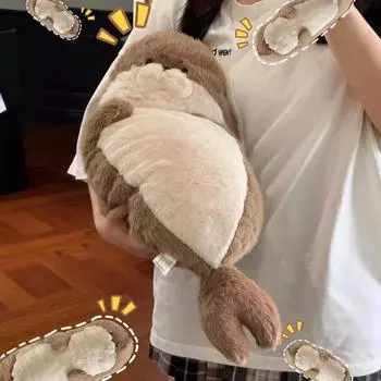 Милая плюшевая игрушка в виде тюленя, милая кукла, спящая на подушке для кровати, мультяшная кукла в виде морской выдры, подарок на день рождения для мальчика и девочки 70Cm