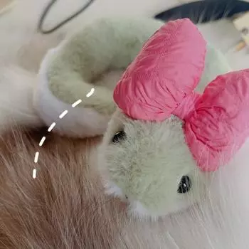 Милая плюшевая игрушка-змея с бантом, мягкая кукла-змея, мультяшные плюшевые куклы для подарков на год, декор на год змеи розовый