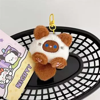 Милая плюшевая кошка кукла кулон девушка рюкзак кукла кулон пара сумка брелок декоративный подарок брелок мультфильм фигурка