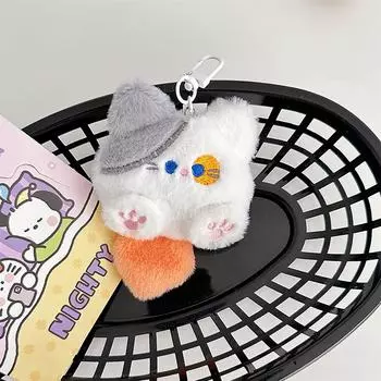 Милая плюшевая кошка кукла кулон девушка рюкзак кукла кулон пара сумка брелок декоративный подарок брелок мультфильм фигурка as the picture