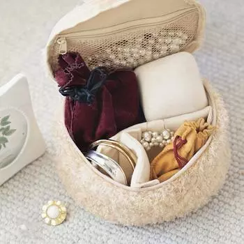 Милая плюшевая косметичка с медведем, переносная сумка для хранения туалетных принадлежностей, подъемная ручка, застежка-молния, внутренняя сетчатая сумка из промежуточного слоя бежевый