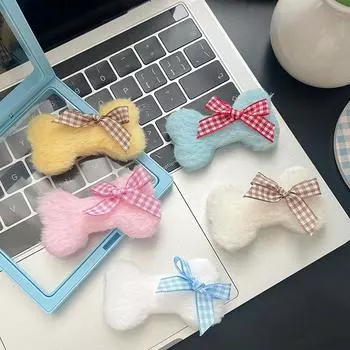 Милая плюшевая косточка заколка для волос для женщин и девочек универсальная боковая челка заколка для волос модные детские милые головные уборы аксессуары для волос подарки синий