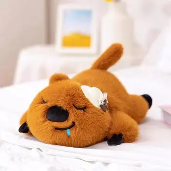 Милая плюшевая кукла бобра, милая сидячая кукла маленького бобра, кукла-симуляция животного, подарок на день рождения see details