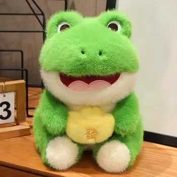 Милая плюшевая кукла Денежная лягушка, Богатая маленькая лягушка, Кукла для игрового автомата, Детская кукла для сна, Подарок на день рождения 23cm