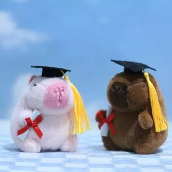 Милая плюшевая кукла Dr Capibala, кулон, изысканная мягкая игрушка капибара, женская сумка, подвеска, автомобильный подвесной орнамент, брелок