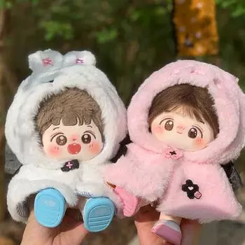 Милая плюшевая кукла-идол с крыльями летучей мыши, накидка, пальто 20 см, плюшевые игрушки для кукол, одежда, подарок на день рождения 10cm розовый