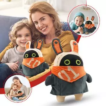 Милая плюшевая кукла, игрушка в подарок, детская тряпичная кукла в мультяшном стиле One Size оранжевый