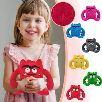 Милая плюшевая кукла, игрушка в подарок, детская тряпичная кукла в мультяшном стиле One Size красный