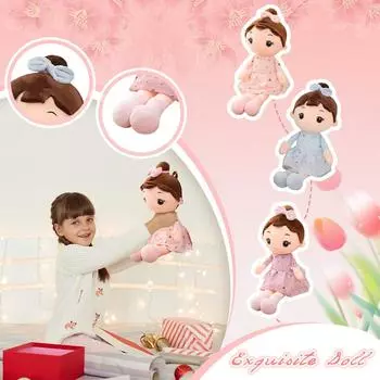 Милая плюшевая кукла, игрушка в подарок, детская тряпичная кукла в мультяшном стиле One Size