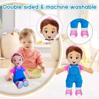 Милая плюшевая кукла, игрушка в подарок, детская тряпичная кукла в мультяшном стиле One Size