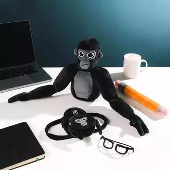 Милая плюшевая кукла, игрушка в подарок, детская тряпичная кукла в мультяшном стиле чёрный