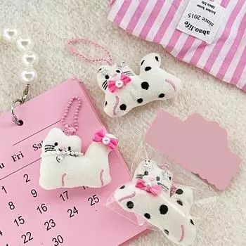 Милая плюшевая кукла-котенок, мультяшная плюшевая кошка, брелок для рюкзака, кулон, мягкая игрушка, сумка, автомобильные аксессуары