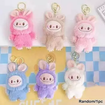 Милая плюшевая кукла-монстр Лабубу, игрушка, брелок, рюкзак, кулон, украшение, аксессуары, подарки