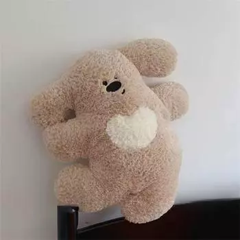 Милая плюшевая кукла-подушка для собак, домашний декор, подушки для спины, подушки для сна, подарок на день рождения, мягкие игрушки для мальчиков и девочек 55x45cm коричневый