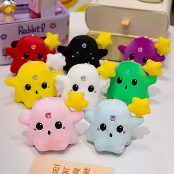 Милая плюшевая кукла-призрак на Хэллоуин, подвеска, мягкие игрушки, брелок-призрак, кукла-жнец, украшение комнаты на Хэллоуин, подарки 12cm Pendant