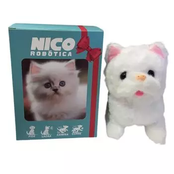Милая плюшевая кукла-робот-кошка, подходящая в качестве подарка для детей One Size