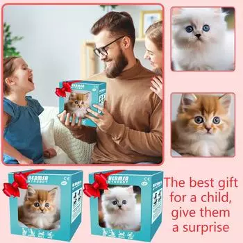 Милая плюшевая кукла-робот-кошка, подходящая в качестве подарка для детей One Size