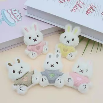 Милая плюшевая кукла с мультяшной головой: Мистер. Украшение-брошь в виде медведя Бина и кролика Пача-собаки Original Back Opening