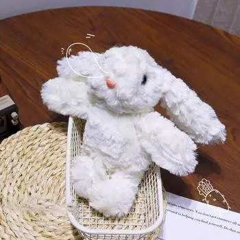 Милая плюшевая кукла с вислоухим кроликом, мультяшный плюшевый кролик, брелок, сумка, подвеска, украшение, милые плюшевые игрушки для рождественских подарков