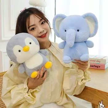 Милая плюшевая кукла-слоненок, маленькая свинья, кукла-пингвин, плюшевый медведь, праздничная вечеринка, декор Elephant