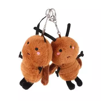 Милая плюшевая кукла-таракан, брелок для ключей с изображением животных, плюшевые игрушки из мультфильма, держатель для ключей, милый кулон на рюкзак для подарков на день рождения