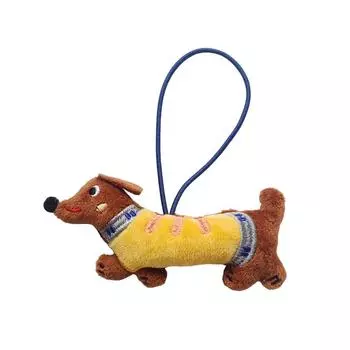 Милая плюшевая кукла такса, мультяшный плюшевый щенок, кулон на рюкзак, милый школьный рюкзак, подвески, детский подарок A1