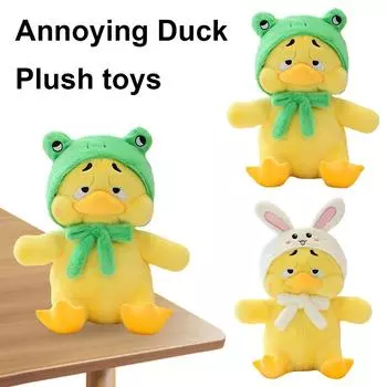 Милая плюшевая кукла-утка Kawaii Маленькая желтая плюшевая кукла-утка Upset Duck Plush Doll A
