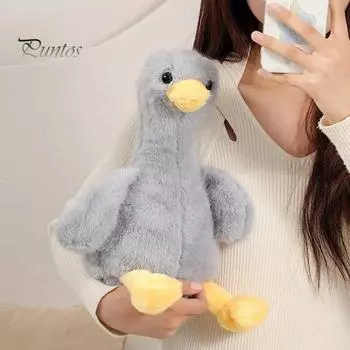 Милая плюшевая кукла-утка, мягкая игрушка-утка 15,7 дюйма, реалистичная пушистая подушка-утка для детей, мальчиков и девочек, подарки на вечеринку чёрный