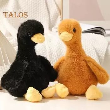 Милая плюшевая кукла-утка, мягкая игрушка-утка 15,7 дюйма, реалистичная пушистая подушка-утка для детей, мальчиков и девочек, подарки на вечеринку чёрный