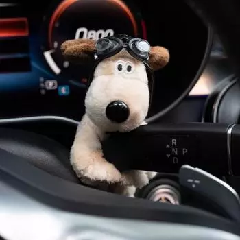 Милая плюшевая кукла в форме собаки, украшение для автомобиля, многофункциональный указатель поворота автомобиля, фигурка стеклоочистителя, украшение, подарок для водителей зелёный