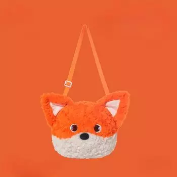 Милая плюшевая маленькая сумка Fox, универсальная сумка-мессенджер для кукол на одно плечо Niche 24*25
