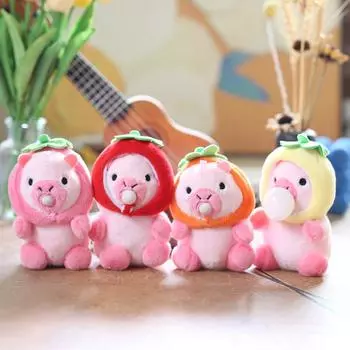 Милая плюшевая плюшевая кукла-пузырь Капибара, изысканная игрушка-капибара, женская сумка, подвеска, украшение для автомобиля, брелок оранжевый