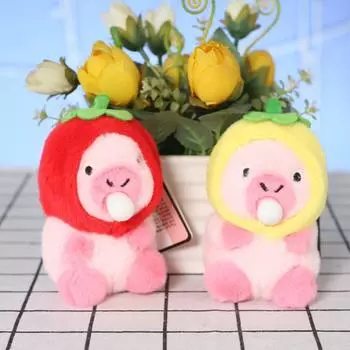 Милая плюшевая плюшевая кукла-пузырь Капибара, изысканная игрушка-капибара, модная женская сумка, подвеска для автомобиля, украшение, брелок розовый