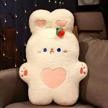 Милая плюшевая подушка и одеяло с кроликом, пандой, лягушкой и свиньей для дневного сна в офисе Rabbit Pillow