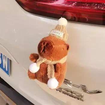 Милая плюшевая подвеска Capibala Capybara Car Tail для багажника автомобиля, украшение для куклы