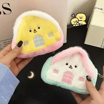 Милая плюшевая подвеска Kawaii, сумка для мелких предметов, милая сумка для хранения, дети синий