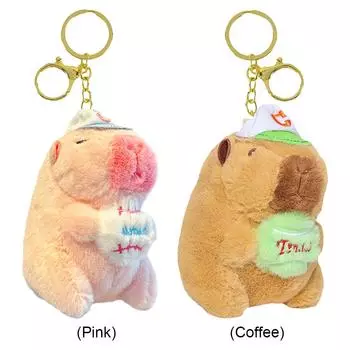 Милая плюшевая подвеска-рюкзак Capybara Kawaii Cartoon Capybara Подвеска Плюшевая игрушка H кофейный