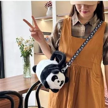 Милая плюшевая сумка через плечо Capybara One size розовый