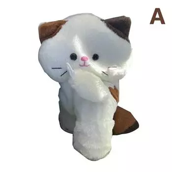 Милая плюшевая сумка через плечо с изображением кошки, мягкая сумка через плечо с изображением собаки, легкая сумка со съемным ремешком, вышитая сумка с изображением животного для женщин и девочек, подарок