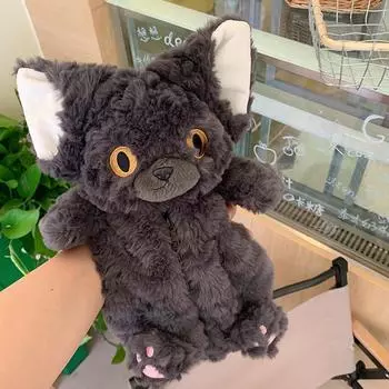 Милая плюшевая сумка для ручек в виде кота, милая настольная сумка для хранения канцелярских принадлежностей с изображением мультфильмов, плюшевый пенал, пенал, креативный детский подарок