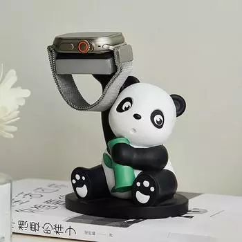 Милая подставка для зарядного устройства из смолы в виде панды для Iwatch, устойчивая к царапинам подставка для зарядки Apple Watch, настольное украшение