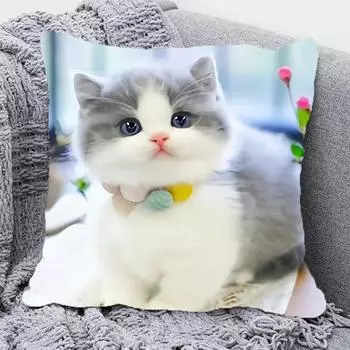 Милая подушка для домашних животных, кошка, собака, мультяшная подушка, подушка для сна в общежитии, подарки на день рождения для мужчин и женщин 40x40 CM