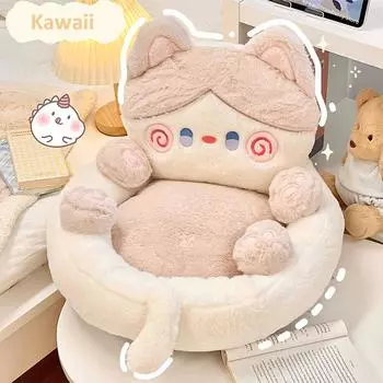 Милая подушка для гостиной с изображением кота, мягкая подушка для сиденья, стула, офиса, школы, подушка для украшения дома, 50 см 50x35cm