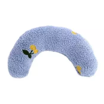 Милая подушка для сна для кошек и собак, подушка в форме буквы U для питомцев, подушка для защиты шеи для щенков и чихуахуа, удобная подушка для глубокого сна, подголовник для котят синий