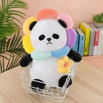 Милая подушка-игрушка в виде подсолнуха и медведя, плюшевая игрушка, милая кукла панды - национальное сокровище для девочек 25 cm (0.14kg)