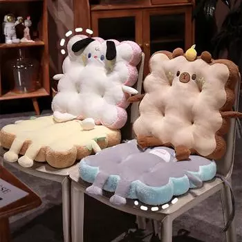 Милая подушка Petal Raw Edge для офиса, татами, сидячая спинка, протектор талии, подушка для ягодиц 40x40x8cm