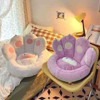 Милая подушка в виде кошачьих когтей, диванная подушка, подушка для дивана, офисного кресла, спинка сиденья, кавайные подушки для сидения, украшение для спальни, аксессуары для дома