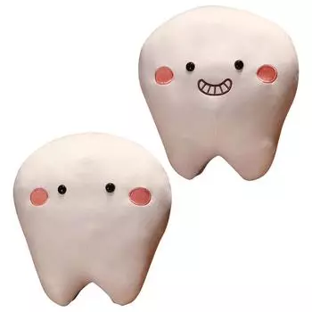Милая подушка в виде зуба, детская кукла в виде зуба любви, подарки для мальчиков и девочек, успокаивающие игрушки, подарки для детей, детские игрушки, 1 шт, 9,8 дюйма One Size