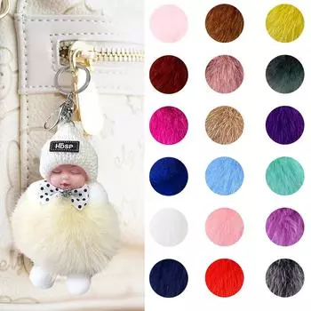 Милая подвеска для автомобиля, спящая кукла, мультяшный плюшевый брелок, кукла, аксессуары для кукол HDSP LOVE One Size армия зеленый